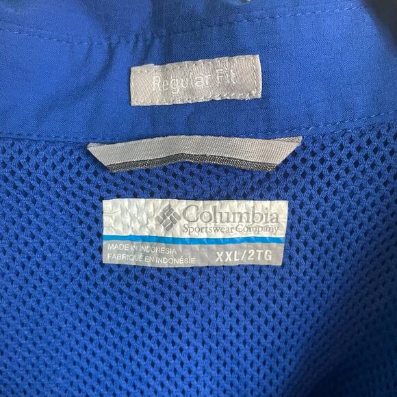 Columbia Sportswear Blue Short Sleeve Button Up Shirt Outdoors Men's Size XXL - Picture 4 of 6